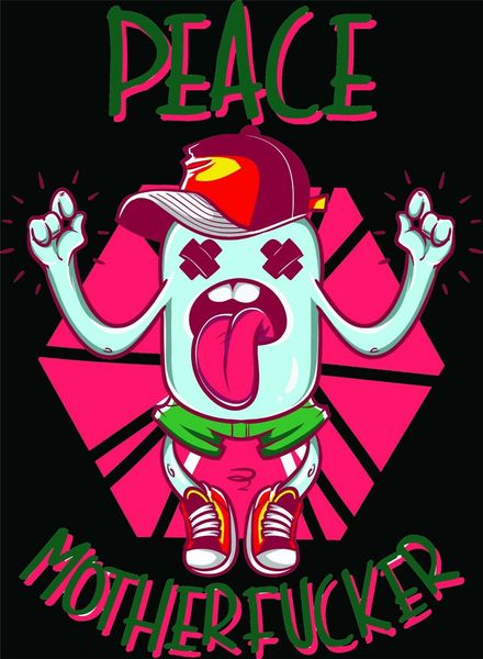 

black or white tee peace m@therf@cker Â casual print fashion tee shirt