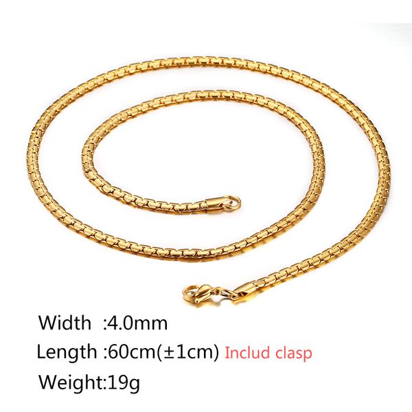 

men's titanium steel necklace with chain accessories fashion new golden necklace, Silver