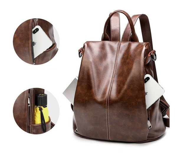 

bag handbags backpack new portable multifunctional dual-use pu backpack fashion bags 2020 new arrival selling popular style