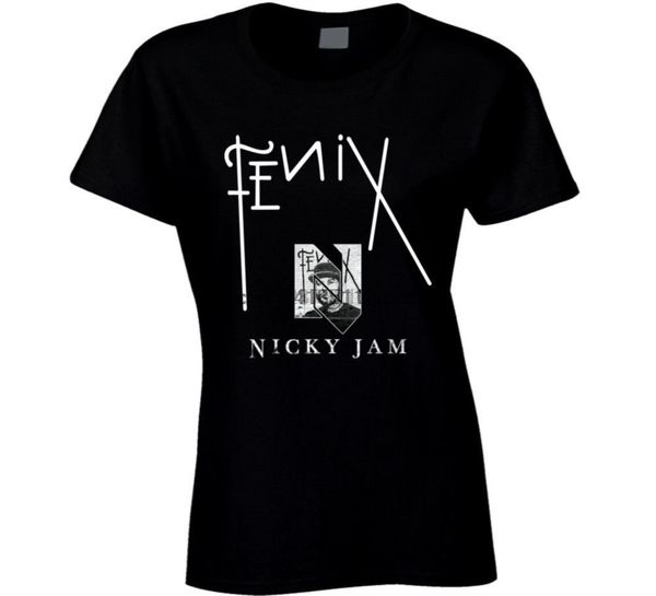 

nicky jam reggaeton fenix regueton ladies t shirt
