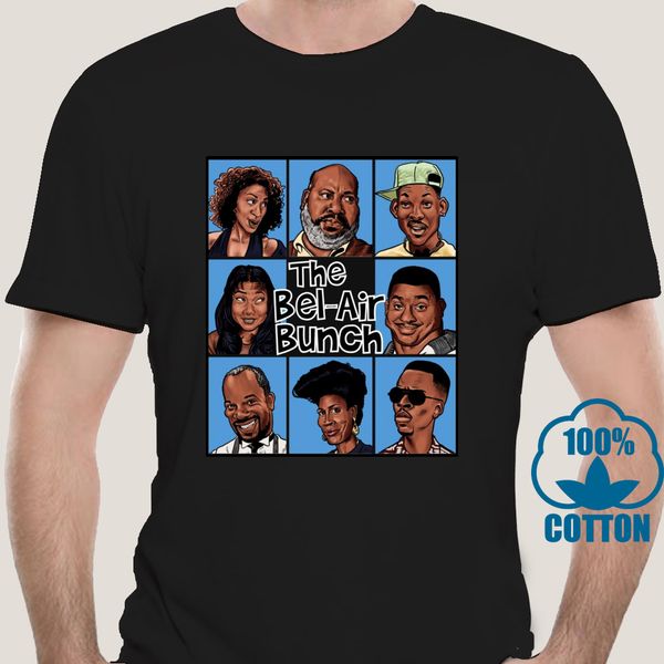 

2518a fresh prince of bel air the bel air bunch menblack t shirt cotton s 4xl