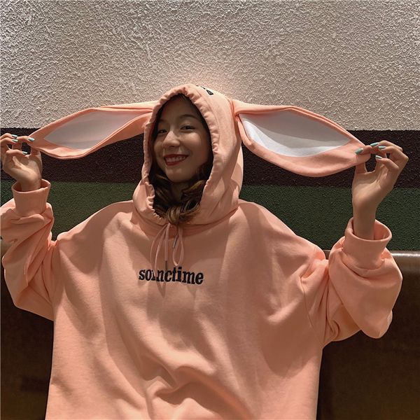 

2020 new 65 sweatertu sweater fish scale thin rabbit ear sweater women's korean style loose mid-length mspmm, Black