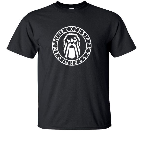 

odin face runes valhalla t shirt viking norse gothic pagan tee present gift idea 2020 casual street wear sleeve designer shirts