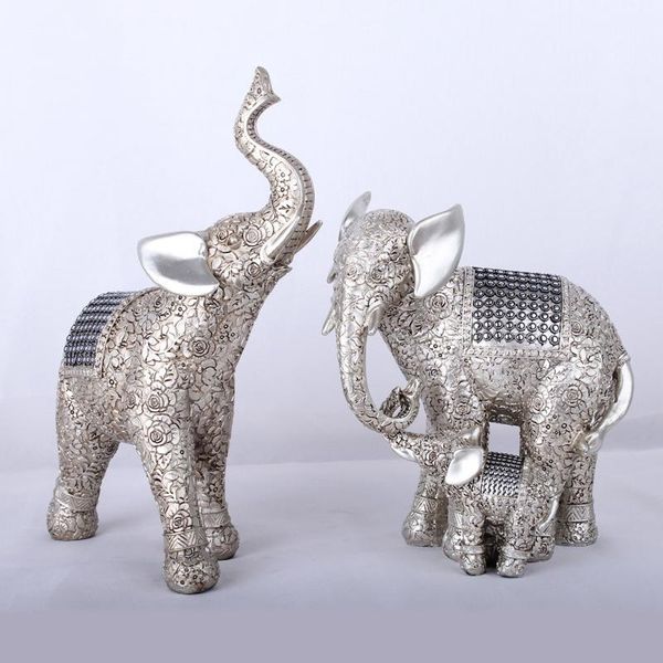 

antique elephant statue deskdecor crafts home office room decoration vintage mother & son elephants miniature figurines gift t200617