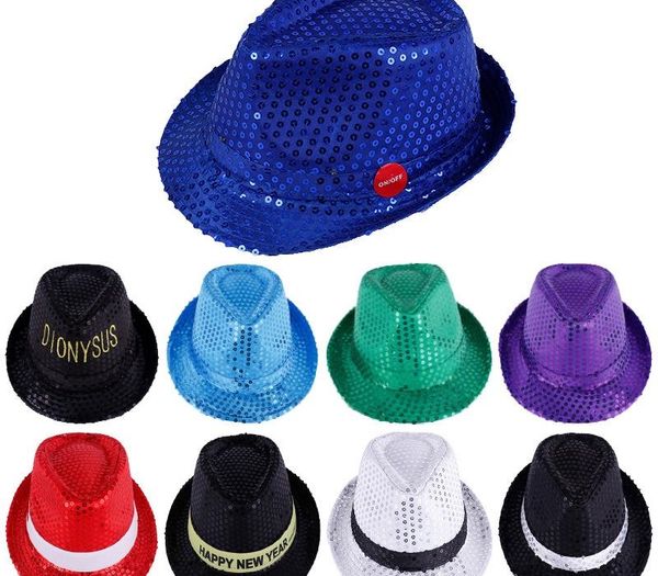 

adults and kids' sequins performance costume hat bucket caps ties and bow tie stage performance cosplay hats, Blue;gray