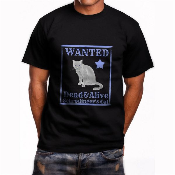 

wanted dead or alive cat mens black t-shirt vintage tee shirt