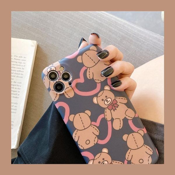 

popular brand lovely bear suitable for apple 8p x/xs phone case iphone11promax liquid silicone xr female 7p