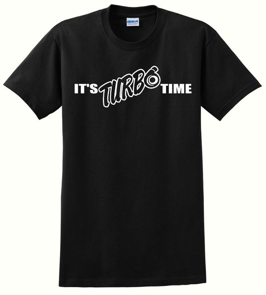

2019 short sleeve cotton man clothing its turbo time t shirt tee rally race drift turbo turbocharger subie racer fun t shirts