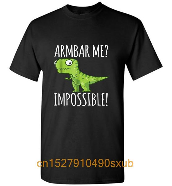 

bjj brazilian jiujitsu armbar trex not possible men t-shirt