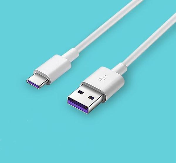 

1m/3ft od 3.8 original usb 3.1 white 5a usb to type-c data sync fast charging cable via dhl 200
