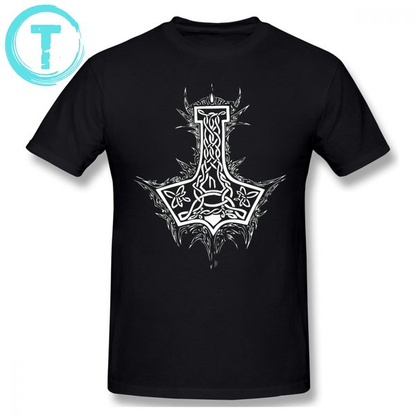 

thor t shirt thors hammer mjollnir asatru t-shirt 100 cotton male tee shirt print casual short-sleeve plus size awesome tshirt
