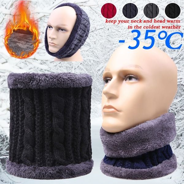 

women winter warm scarf fashion knitted collar scarf for man women thickness velvet comfortable, Blue;gray