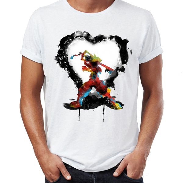 

men's t shirt kingdom hearts keyblade ink art artsy awesome artwork printed tee