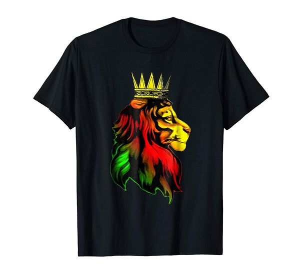 

2019 fashion men t shirt reggae rasta lion rastafarian jamaican music t shirt