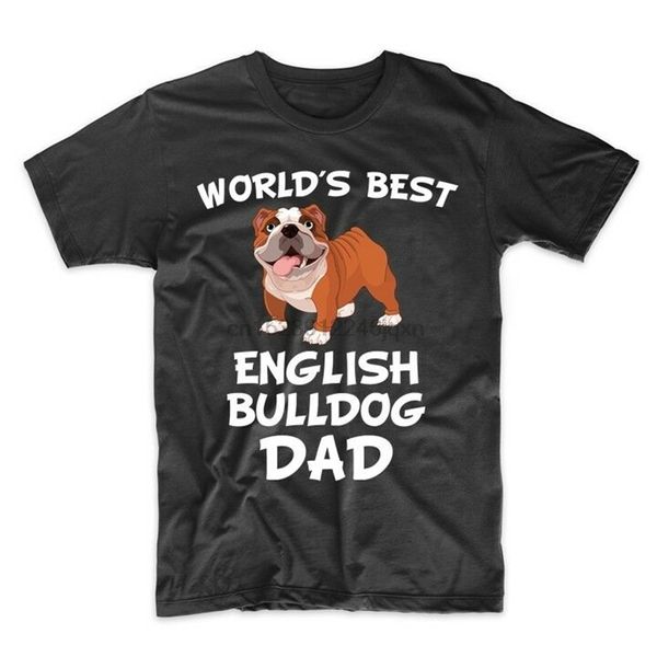 

worlds лучший английский бульдог папа владелец собаки футболка full-фигурные tee shirt