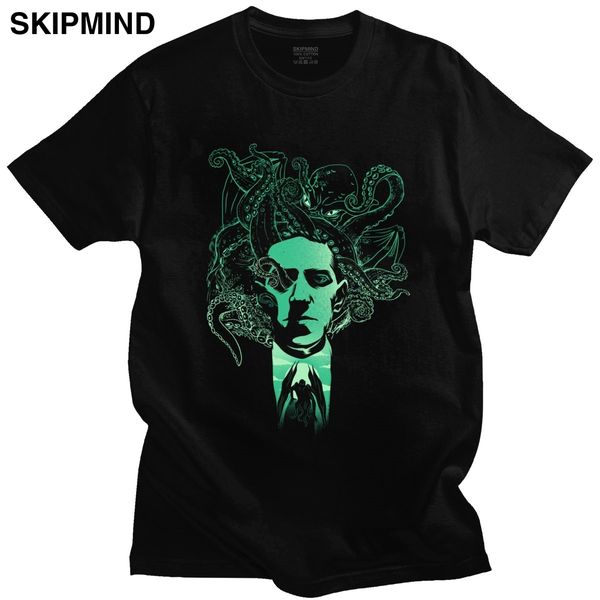 

h.p. lovecraft t shirt men soft cotton graphic t-shirt short sleeve necronomicook call of cthulhu tee r clothing gift