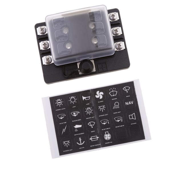 

автомобиль лодка rv 6 way mini micro клинок блок предохранителей блок держатель панель прозрачная крышка