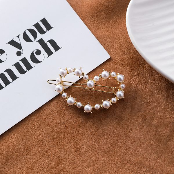 

quality 2019 new hollow heart star circle imitation pearl hairgrips handmade fashion girl hair accessories hairpins barrettes