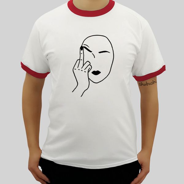 

middle finger printed short sleeve tee shirts men hip hop fashion casual cotton raglan t-shirt funny streetwear