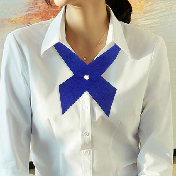 

gaoke 5 colors ties boys girls adjustable criss-cross tie school uniform neck tie cross solid hair neck accessories, Blue;purple