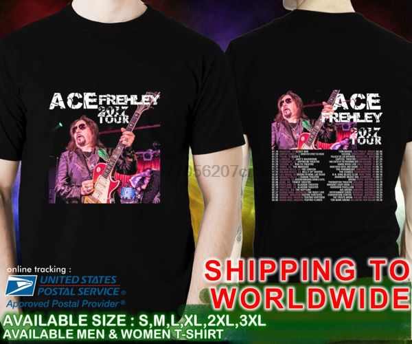 

2_ace frehley tour dates 2017 new black t shirt 100% cotton