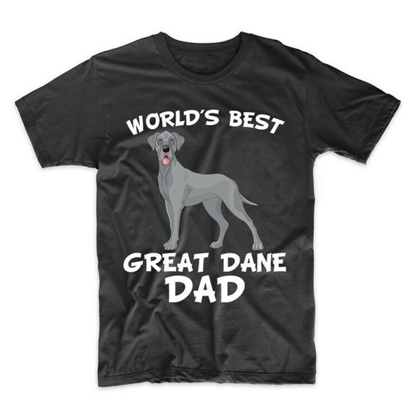 

world's great dane dad dog owner t-shirt breathable tee shirt
