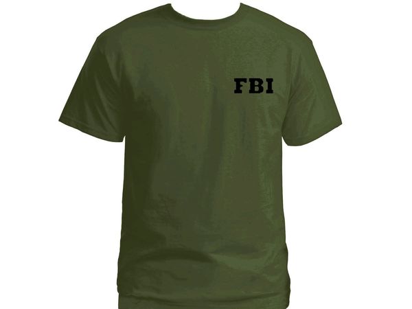 

2019 fbi army green 100% cotton graphic new t-shirt