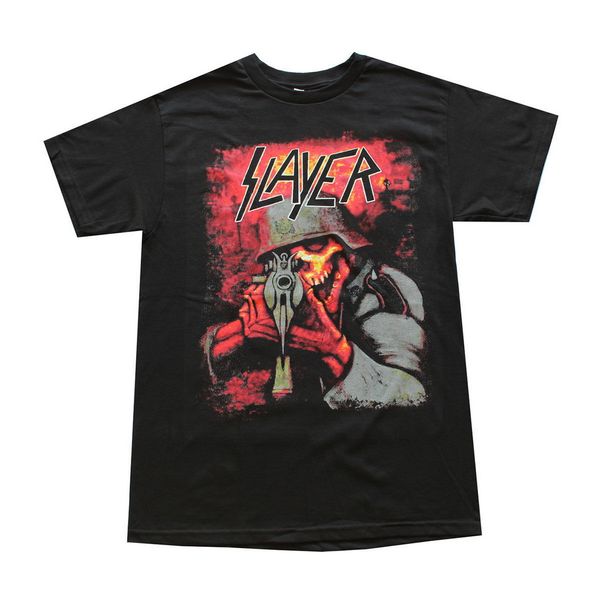 

slayer sniper skull men's t- shirt black plus size clothing tee shirt