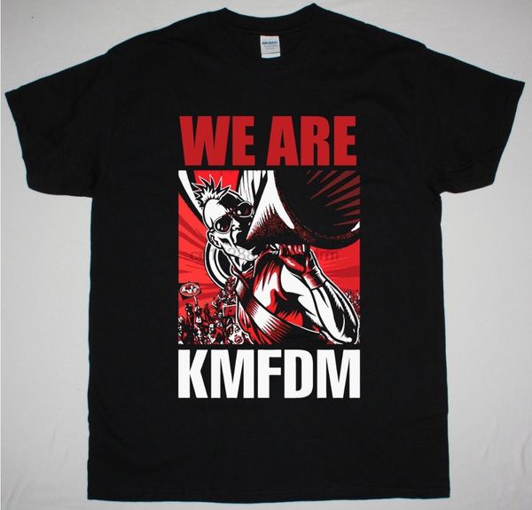 

fashion 2020 kmfdm we are front 242 ebm new black t-shirt printed t shirts mens streetwear
