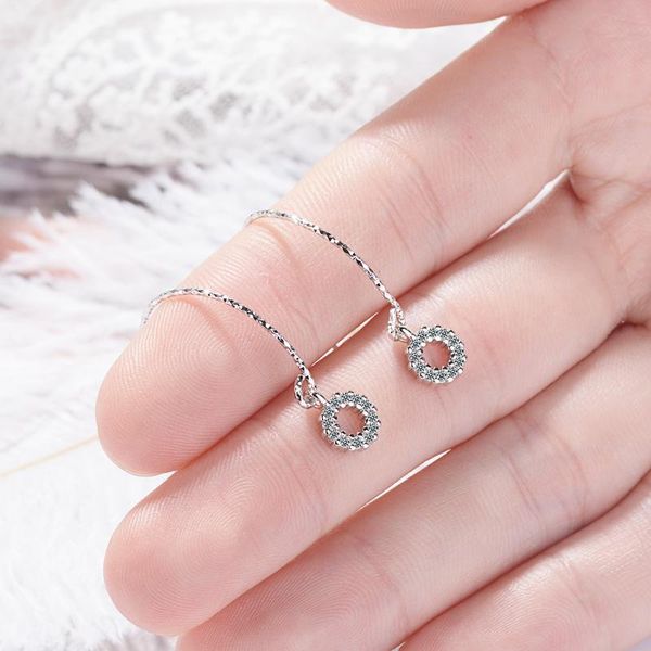 

todorova fashion basic design half circle drop earrings for women small circle zircon ear accessories jewelry, Silver