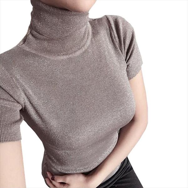 

short sleeve pullovers womens 2017 brand new designer european turtleneck candy colors knitwear knitted sweaters zz095, White;black
