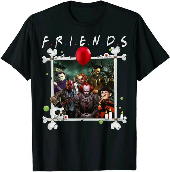 

friends halloween horror team scary movies costume character t-shirt