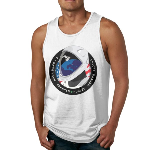 

rock and roll pure cottontesla spacex crew dragon dm-2 mission sleeveless tank popular o-neck sleeveless shirt