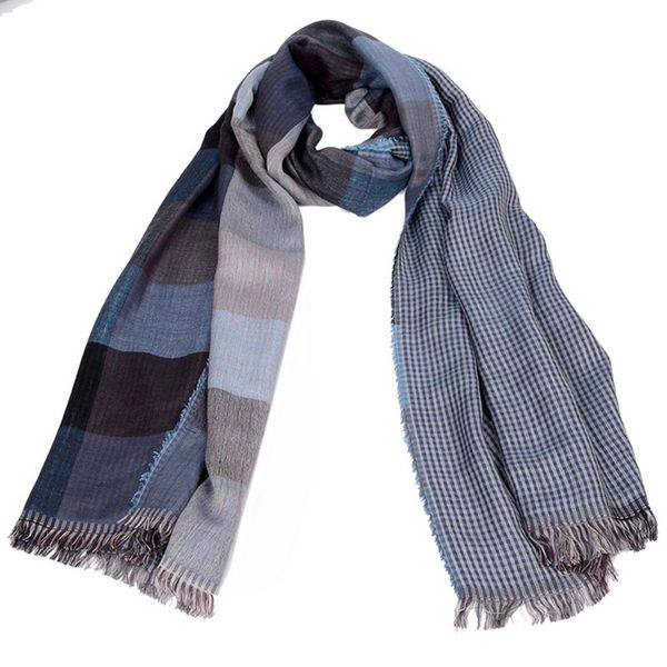 

new europe fashion shawl scarves men winter warm tartan scarf business sjaal plaid cotton wraps bufanda foulard szaliki i chusty, Blue;gray