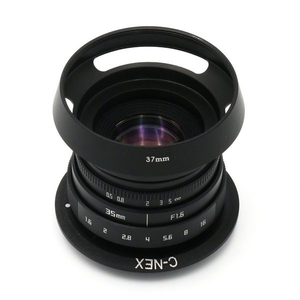 

35mm f/1.6 cctv ii lens for sony nex e-mount camera & adapter bundle