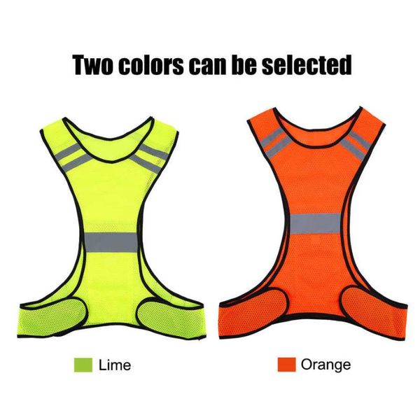 

high visibility night running vest reflective stripes night cycling safety warning vest traffic safety sports, Black;blue