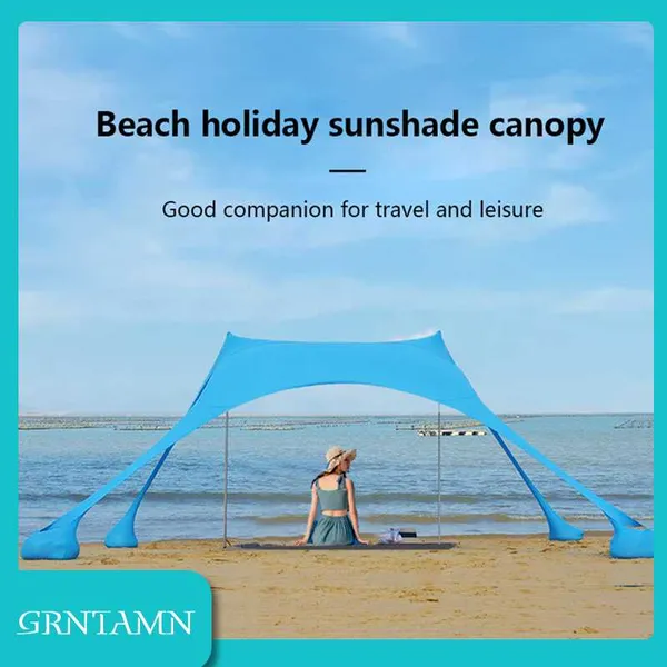 

tents and shelters grntamn sea beach campingtent tarp sunshade inflatable shelter canopy sand anchor carry bag rain protect