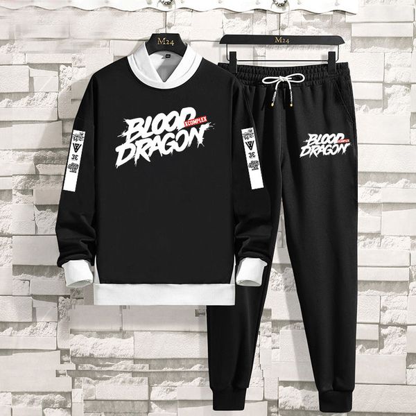 

осень в нью-casual мужского корейского стиля капюшон костюм, Gray