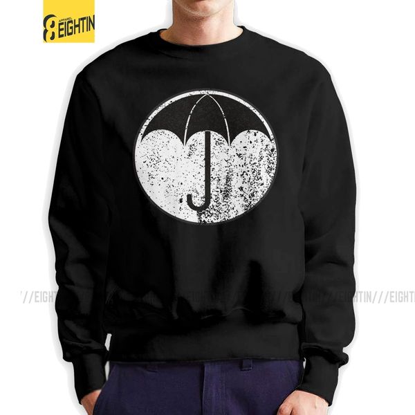

мужская umbrella academy hoodie новизна cha диего ваня luther allison comic блуза 100% хлопка зимы пуловеры мужской, Black