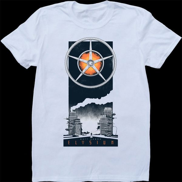 

elysium on white custom made t-shirt custom screen printed tee shirt