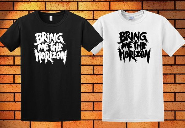 

new bring me the horizon black men's t-shirt white short sleeve shirt gp1