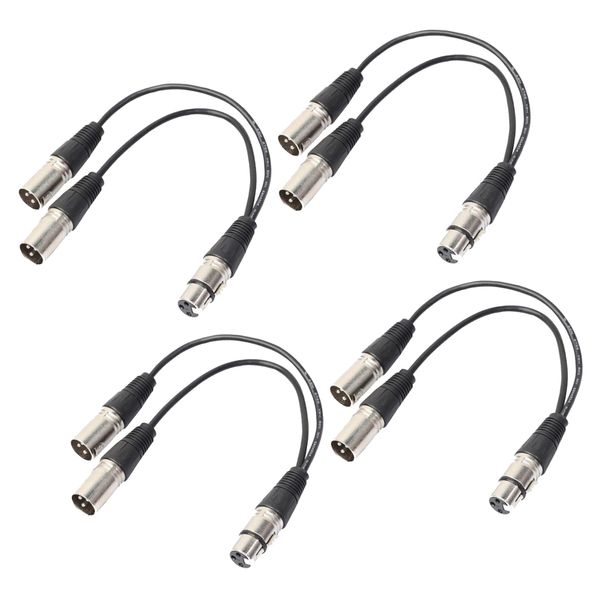 

4шт 3pin xlr female jack для dual мужской разъем y splitter