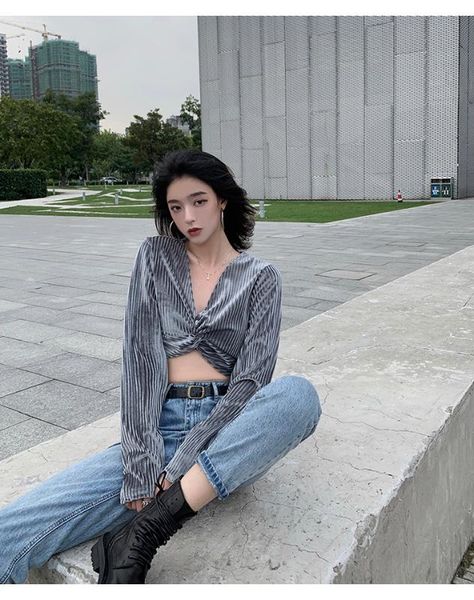 

jeans woman street style commuting casual light-colore pants cotton loose coated vintage washed boyfriend jeans 2020 plus size, Blue