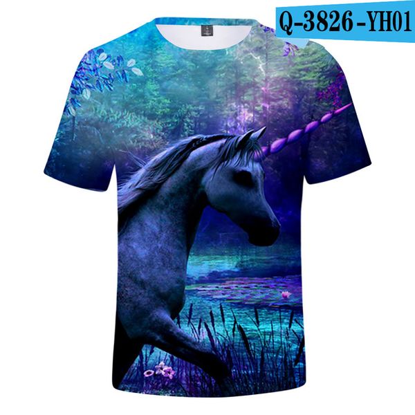 

unicorn rainbow cartoon 3d print shirts funny humor plus size men clothing