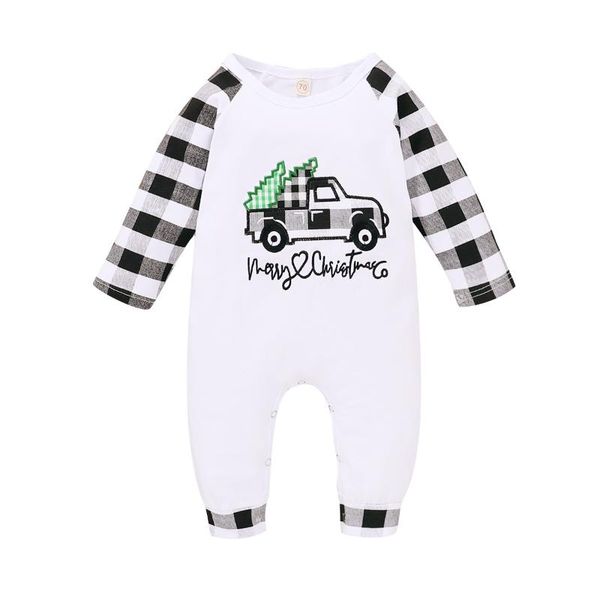 

0-18m baby boys girl halloween xmas clothes kids long sleeve plaid romper print one piece jumpsuit cotton clothes 4 colors, Blue