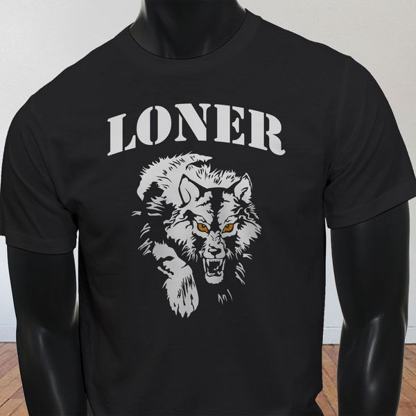 

new summer style printed cotton o neck tee shirt short sleeve loner lone wolf funny introvert geek humor pack offensive shirts
