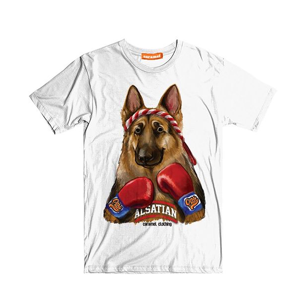 

2019 new summer slim tee shirt german shepherd short sleeves crew neck comfy t-shirt