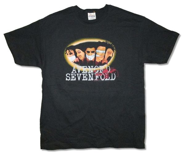 

avenged sevenfold не говорить зла mens black футболка новый официальный adulta