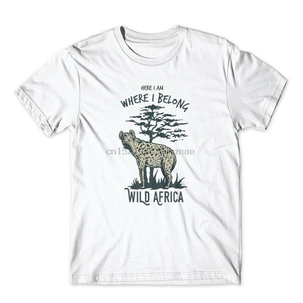 

hyena t-shirt. wild africa 100% cotton premium graphic tee new