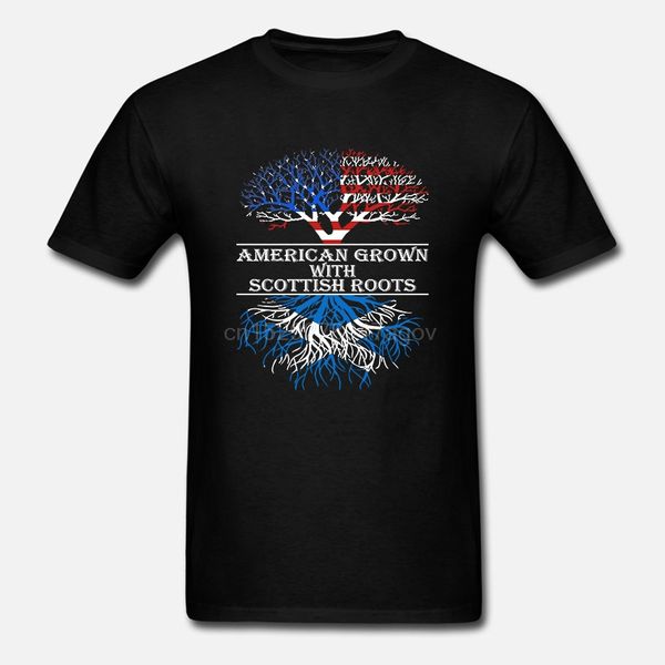 

american grown with scottish roots t-shirt tshirt men
